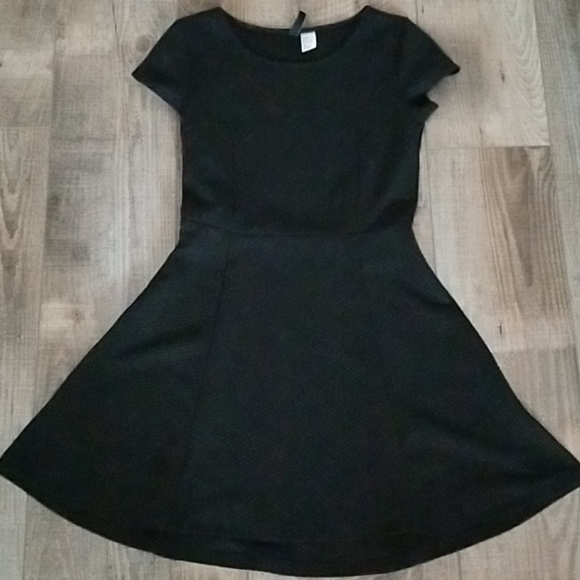 Black Mini Flare Dress - Picture 3 of 4